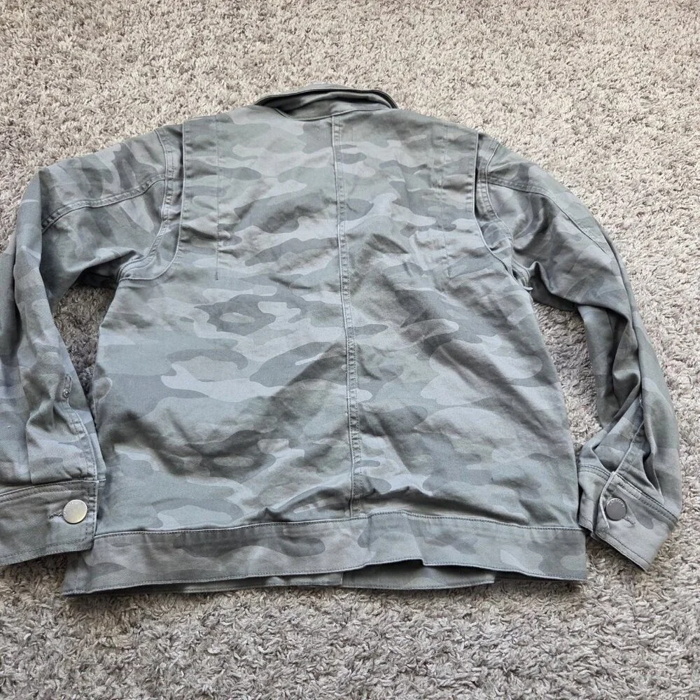 Democracy Jacket Womens Medium Green Utility Casual Camo